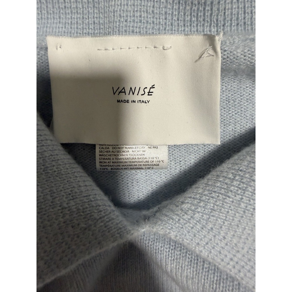 Vanisè Polo Collared Cashmere Sweater Baby Blue Women's Size Medium (44 IT) - Picture 9 of 12
